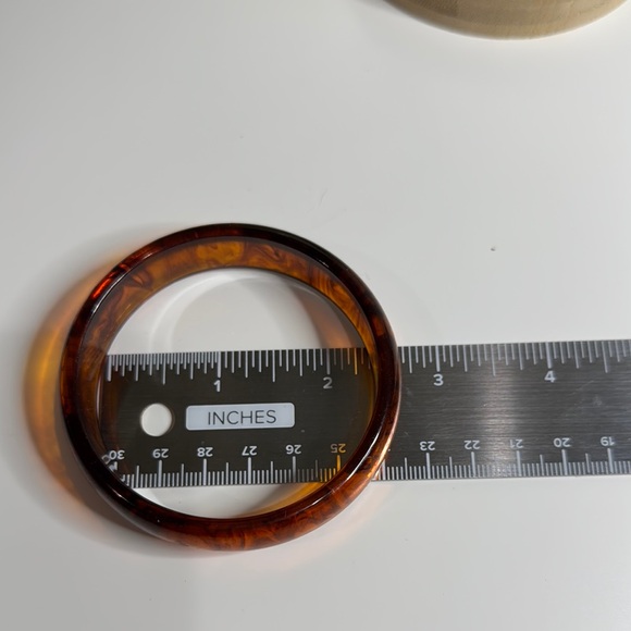 Vintage Tortoise Shell Bangle Bracelet - Picture 2 of 4